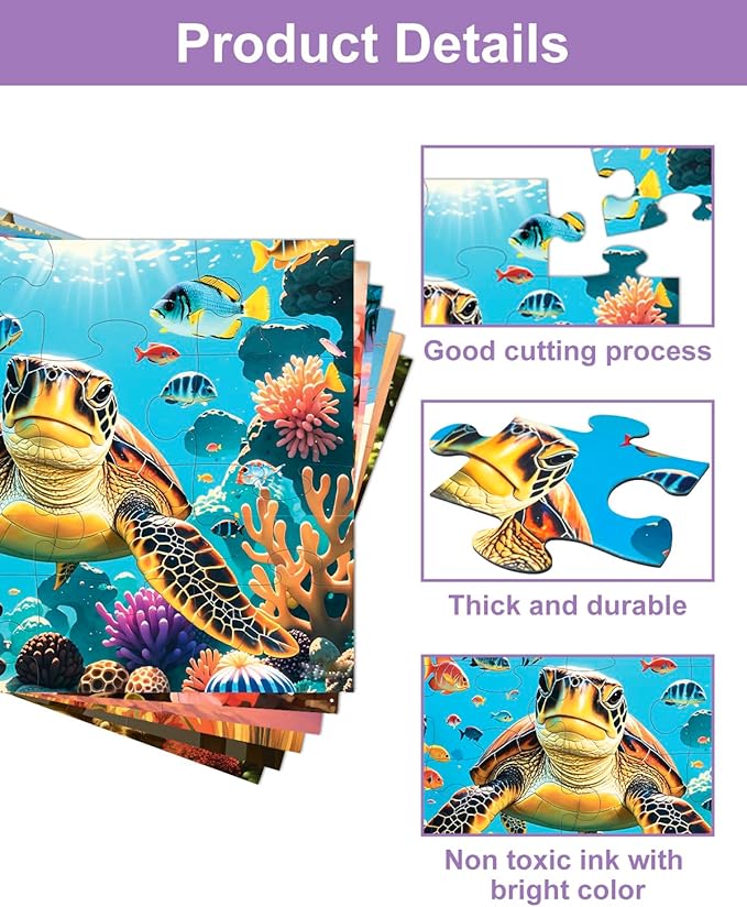 Yigney 6 Pack 16 Large Piece Jigsaw Puzzles for Seniors Alzheimer Product for Elderly Dementia Activities Memory Game for Patients in Nursing Home with Storage Box