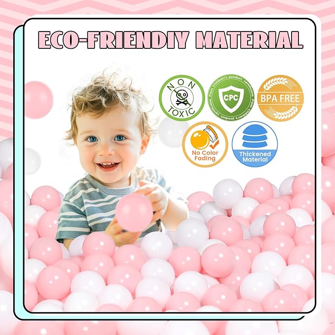 TRENDBOX Ball Pit Balls Plastic Balls for Ball Pit Pool Playpen Babies Kids Children Birthday Parties