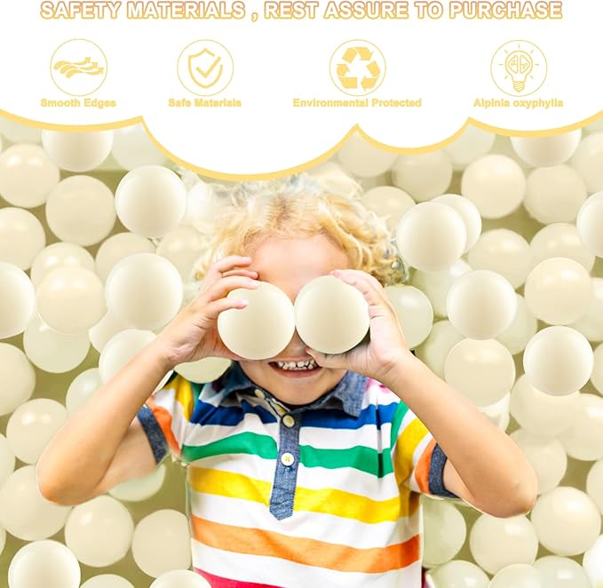 Clear Ball Pit Balls - Crush Proof Plastic Toy Balls for Boys and Girls
