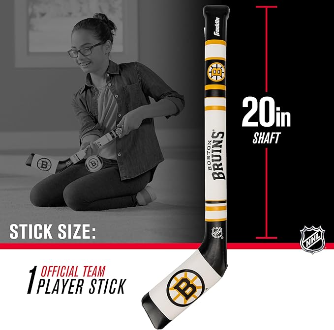 Franklin Sports NHL Team Mini Soft Hockey Stick Set - NHL Team Soft Foam Mini Hockey Stick and Ball - Great Toy for Kids