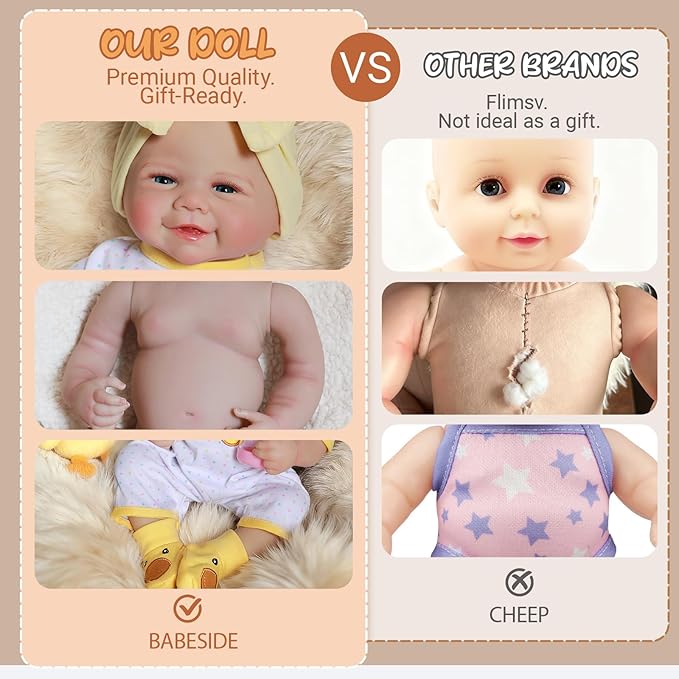 GYIPFIPA Reborn Baby Dolls, 18-Inch Cute Soft Realistic Newborn Baby Dolls Poseable Real Life Lifelike Baby Doll w/Doll Accessories for 3+ Year Old Girls