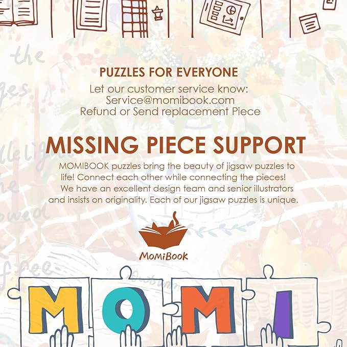 MOMIBOOK 1000 Piece Puzzle for Adults Jigsaw Puzzles of Slow Autumn Days, Painting Image Touch Film Fall Puzzles Challenging Hard Impossible Puzzle Unique Party Christmas Birthday Gifts