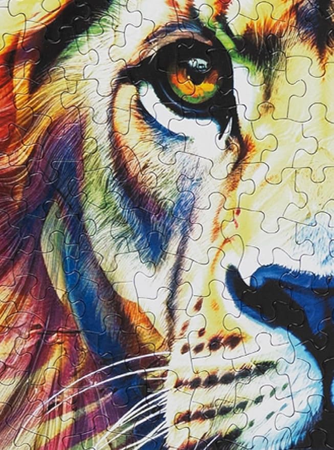Springbok Brave Colors of a Lion 500 Piece Jigsaw Puzzle for Adults - Unique Cut Pieces - Made in USA
