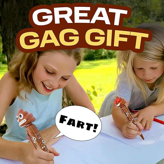 Farting Poop Pen with 7 Funny Fart Sounds - Easter Basket Stuffers for Teens & Kids, Silly Novelty Gag Gift for Boys & Girls, Easter Toys Essentials, Great for Birthdays, Funny Gift (USA)