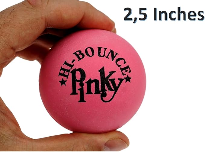 JA-RU Hi-Bounce Pinky Ball (2 Bouncy Balls) Bouncing Balls for Kids. Stress Ball, Massage Therapy. Sports Indoor & Outdoor Playground Toy, Bulk Party Favor, Stocking Stuffers 976-2p