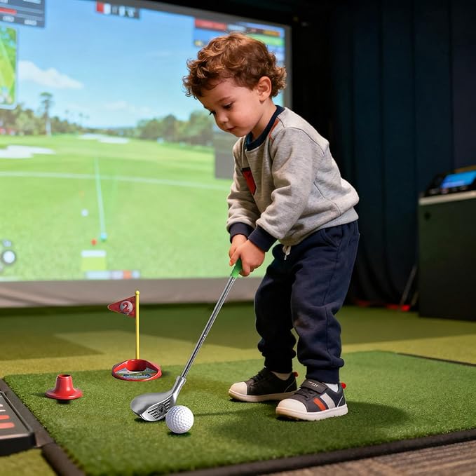 Kids Golf Clubs Set for Ages 3-8, Adjustable, Indoor & Outdoor, Golf Club Plastic, Gift for Boys and Girl