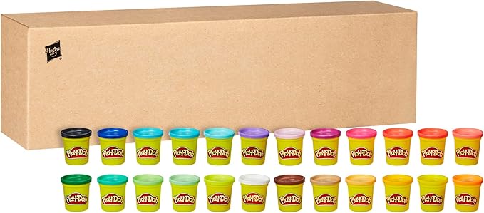 Play-Doh Modeling Compound 24-Pack Case of Colors, Non-Toxic, 3 Oz Cans of Assort. Colors, Back to School Classroom Supplies, Preschool Toys, Ages 2+ (Amazon Exclusive)