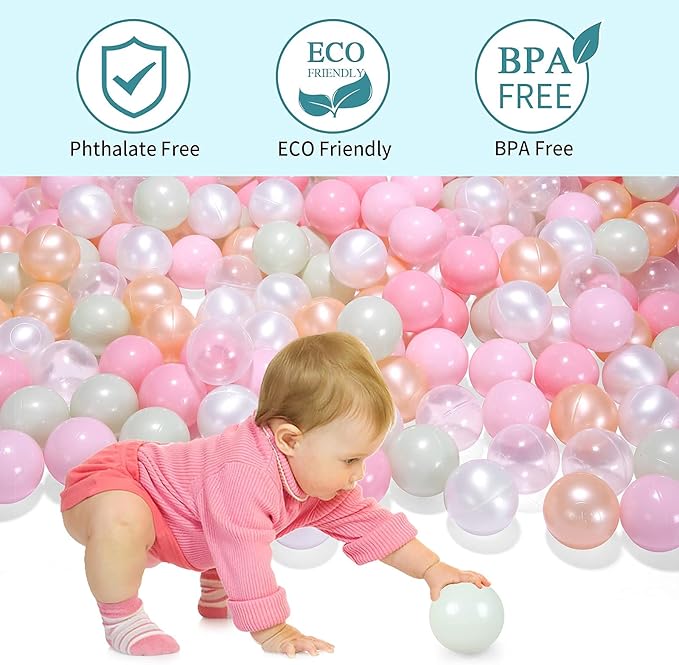 STARBOLO Ball Pit Balls for Toddlers Phthalate Free BPA Free Non-Toxic Crush Proof Play Balls for Toddlers Kids Pool Playhouse Pack of 100 200 500