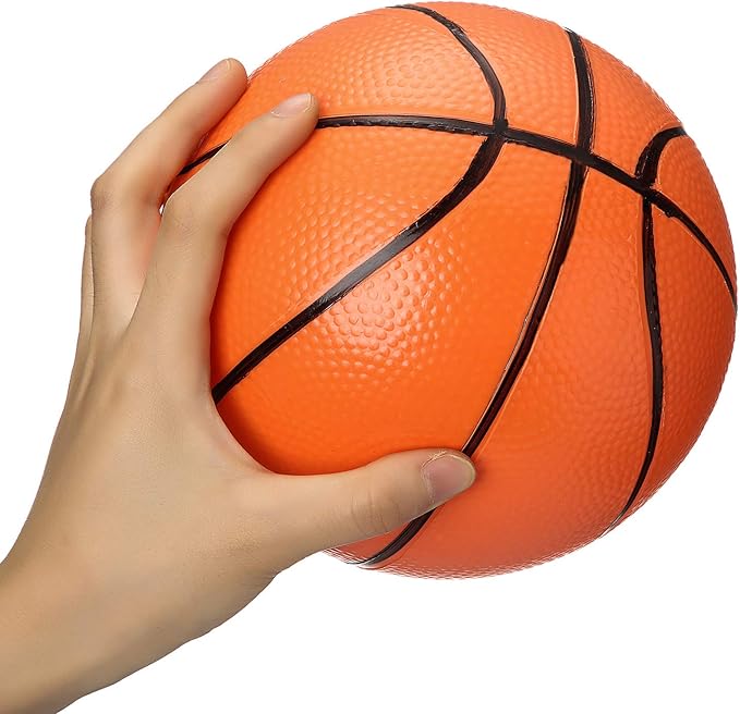 Gejoy 7 Inch Mini Basketballs Set of 3 with Ball Pump Needles Inflatable Mini Hoop Basketball Replacements Pool Party Balls Kids Adults Indoor Outdoor Sports Summer Beach Games, Orange
