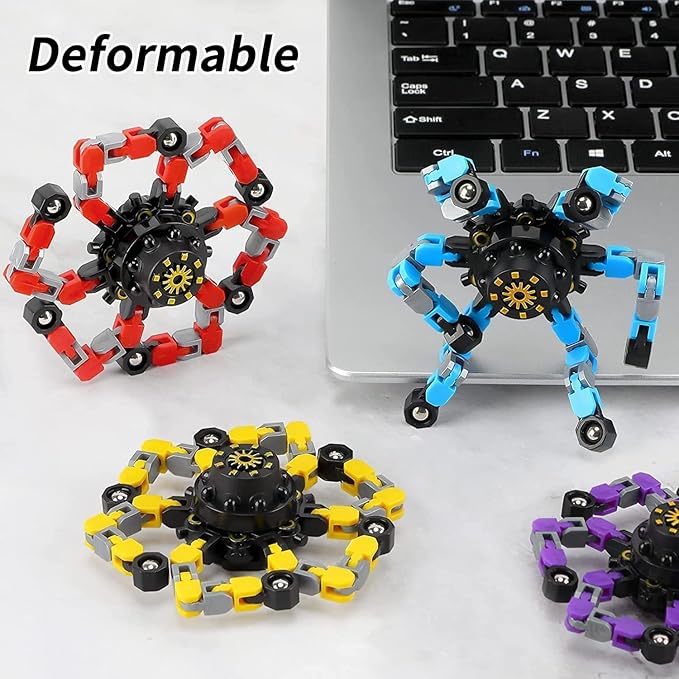 Transformable Fidget Spinners 36-Pack – Sensory Toys for Kids & Adults with ADHD, Autism, Anxiety Relief, Easter Gifts