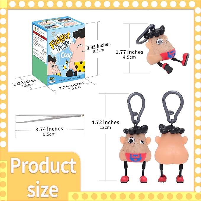 HanHan Skin Picking Fidget Toys Picking for Trichotillomania Fidget Toys to Stop Hair Pulling Picking Anxiety ,ADHD Autism,Cute Stress Relief Perfect 14+ and Adult Christmas Birthday Gag Gifts