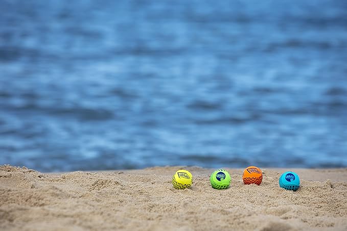 Wahu Super Grip 100% Waterproof Skimball Pool Toy, Water Skipping Ball for Pool and Beach, Skips Over 150' on Water, Blue