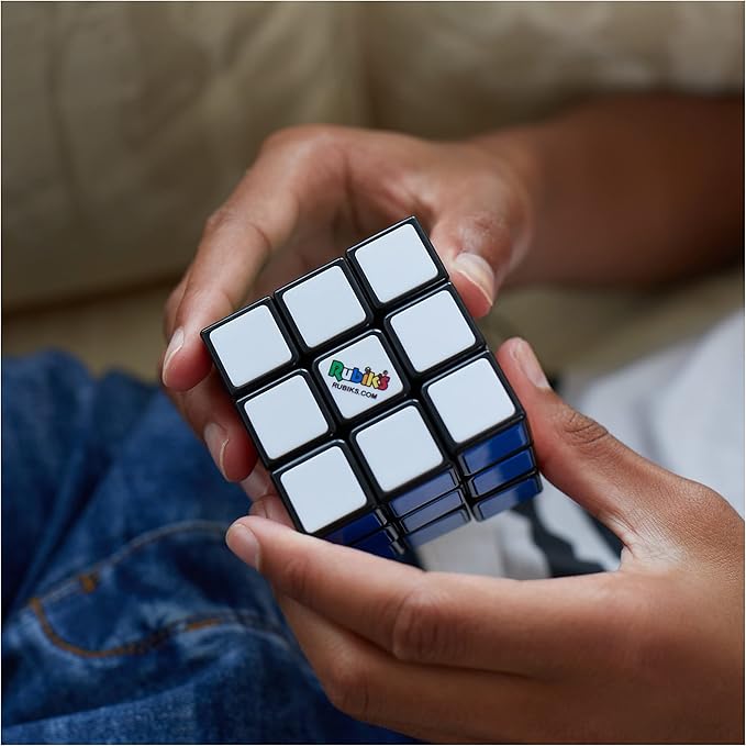 Rubik’s Cube, Original 3x3 Cube with Removable Stickers for Customization in Fun Patterns, Problem-Solving Brain Teaser, Classic Color-Matching Puzzle, Fidget Toy, Sensory Puzzle for Ages 8 & Up