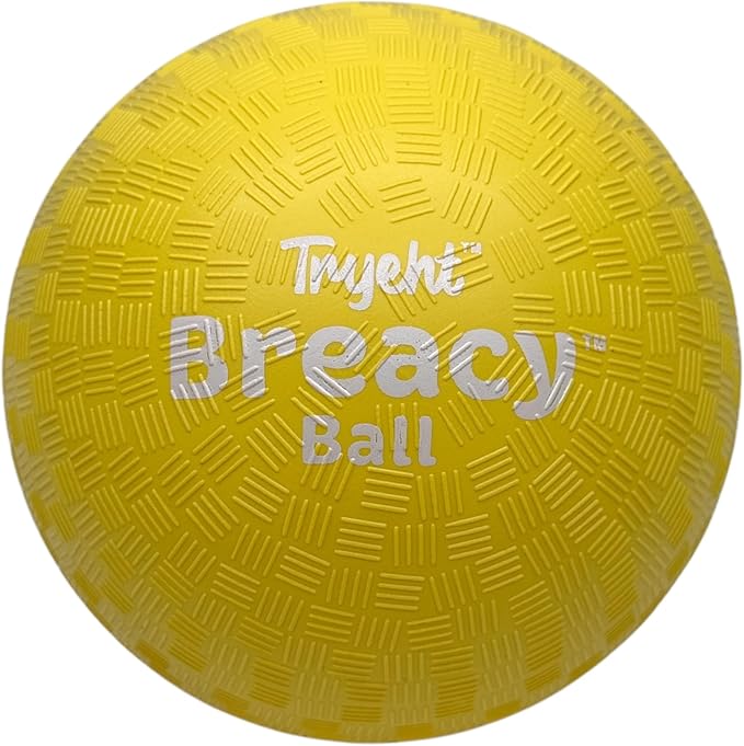 Self Inflating Ball 5", Rubber New Feel Breacy Ball, Hi Bouncy, Never Need Pump, Neon Yellow, Playground, Handball, Dodgeballs, Picnic and School Play in and Outdoor