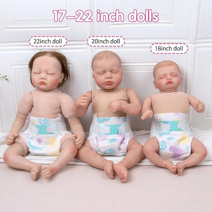 14-Pieces Reborn Baby Doll Accessories Diapers Reusable for 17-24 Inch Baby Doll Velcro Diapers Adjustable Underwear, Newborn Accessories