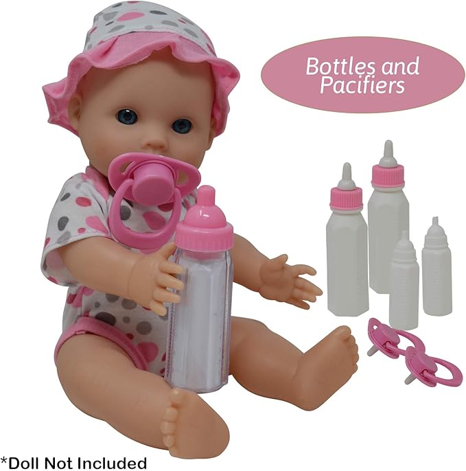 The New York Doll Collection Baby Doll Feeding & Caring Accessory Set in Zippered Carrying Case
