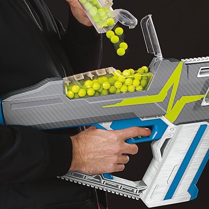 400 Refill Balls Ammo for Nerf Hyper Gun, 0.55 in Hyper Gun Balls with Portable Storage Bucket (Yellow), Hyper Rounds