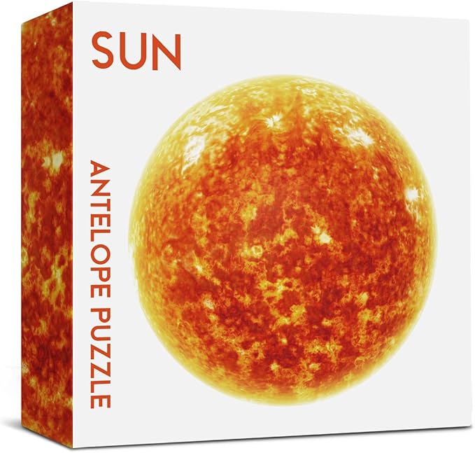 Antelope 2 in 1 Round Puzzle Bundle - Earth and Sun Space Jigsaw Puzzle - 1000 Piece Planet Puzzle