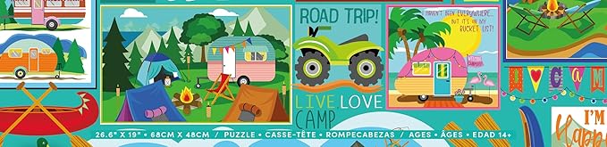 Ceaco - Tracy Flickinger - Camping Road Trip - 500 Larger Piece Jigsaw Puzzle