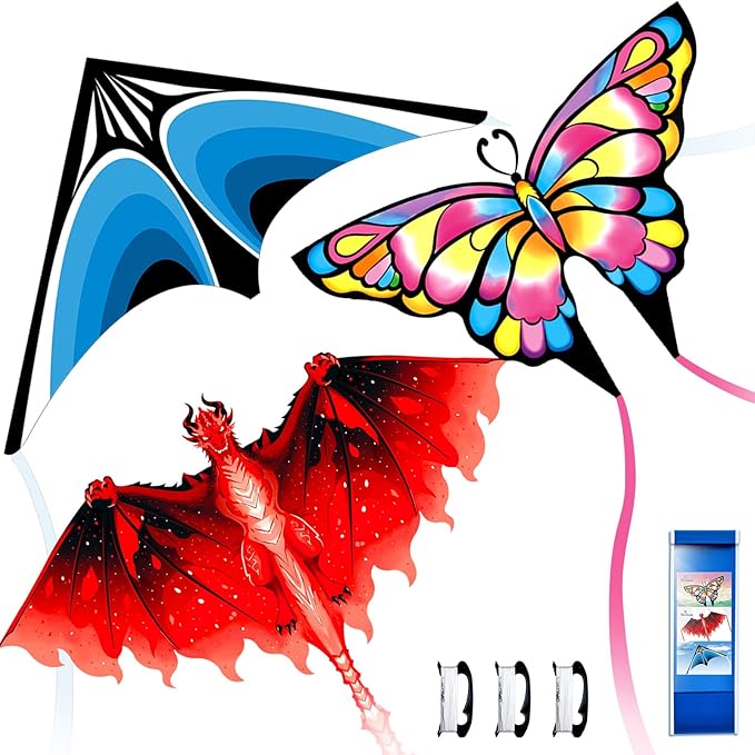 Simxkai Kite for Kids Adults,Easy to Fly(1 Pack & 2 Pack & 3 Pack & 4 Pack)