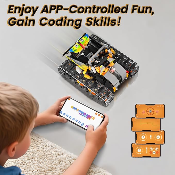 STEM Robot Building Kit with APP / Remote Control, 5 in 1 RC Robotic Car Toy for Kids Ages 8-12, Christmas Birthday Gifts for Boys Age 6 7 8 9 10 11 12+, DIY Build Set, Educational Science Projects