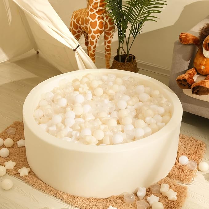Realhaha Ball Pit Balls 50 100 200 500, Star Shapes for Babies Kids Playpen Plastic Balls for Babies Ball Pool Puppy Playballs