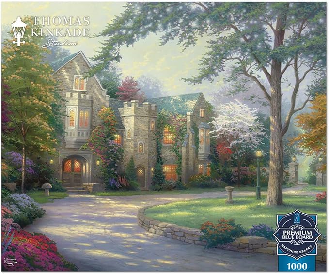 Buffalo Games Sapphire Select – Thomas Kinkade Beyond Summer Gate 1000 Piece Jigsaw Puzzle | Premium Blue Board