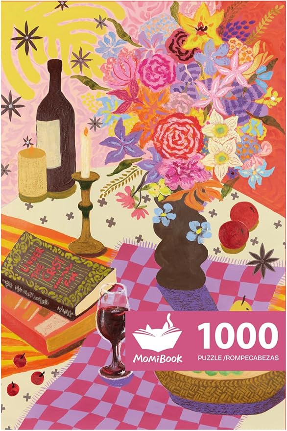 MOMIBOOK 1000 Piece Puzzle for Adults Jigsaw Puzzles of Tipsy Reverie, Twinkle Laminate Painting Image Challenging Hard Impossible Puzzle Unique Funny Party Christmas Birthday Gifts