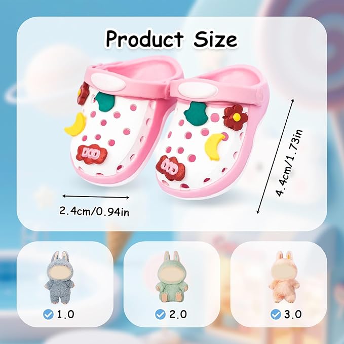 Doll Shoes, Premium Fashion Shoes for 17 Cm Doll Accessories, Doll Dress Up Decoration Accessories Wings (Pink