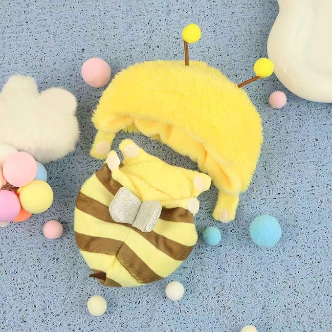 Clothes for labubu17cm Accessories Suit Cute Clothes for Doll Dress up Animal Style Outfits (NO Doll)(Bee)