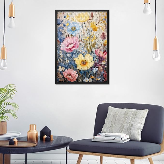 Flowery Cottage Puzzles for Adults 1000 Pieces, Enchanted Forest Jigsaw Puzzles, Adult Puzzle for Adults, Educational Fun Games or Toys for Elders Friends 20X27 INCH