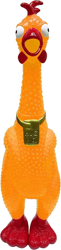 Animolds Hug Me Giant Rubber Chicken- Huge Stress Relief Screaming Chicken Toy | Screams Up to 45 Seconds- Novelty Gag and Prank Toys | Funny Toys Gifts for Christmas Stocking Stuffers for Kids Adult