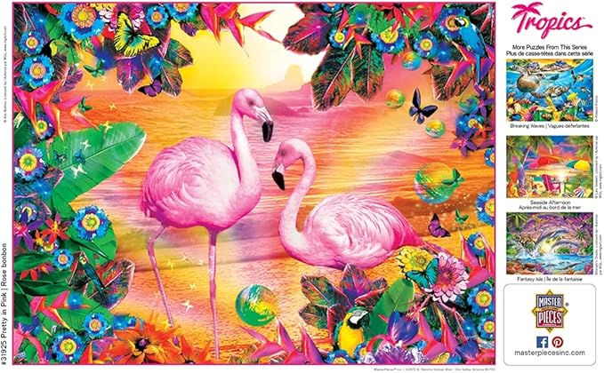 MasterPieces 300 Piece EZ Grip Jigsaw Puzzle - Pretty in Pink - 18"x24"