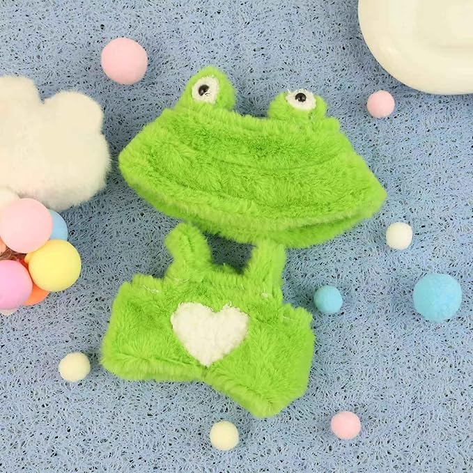 Clothes for labubu 17cm Accessories Suit Cute Clothes for Doll Dress up Animal Style Outfits (NO Doll)(Frog)