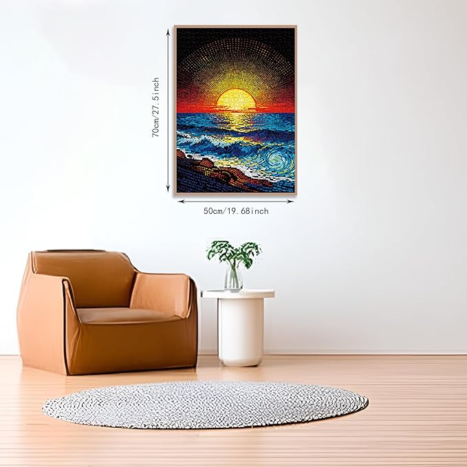 Puzzles for Adults 1000 Pieces with Letters on Back Jigsaw Puzzles Sunset Nature Puzzle Wall Decor Impossible Puzzle Funny Gift for Valentine Friends (27.56x19.7 Inch)
