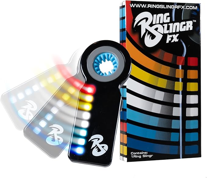 RingSlingr Light Up Fidget Spinner with 4 LED Modes, Unique Glow in The Dark Fidget Toys for Adults, Teens, and Kids