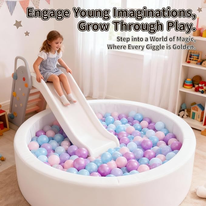 STARBOLO Ball Pit Balls for Toddlers Phthalate Free BPA Free Non-Toxic Crush Proof Play Balls for Toddlers Kids Pool Playhouse Pack of 100 200 500