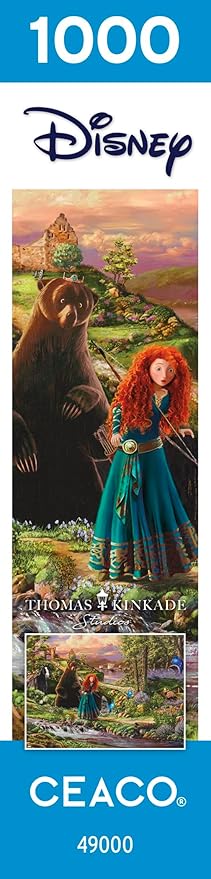 Ceaco - Disney - Pixar - Thomas Kinkade - Brave - 1000 Piece Jigsaw Puzzle for Adults - Challenging Puzzle Perfect for Game Nights