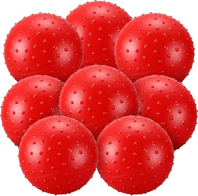 Bouncy Spiky Sensory Ball - Inflatable Massage Stress Fidget Toy Playground Balls for School Party Favors Outdoor Indoor