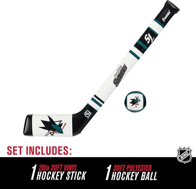 Franklin Sports NHL Team Mini Soft Hockey Stick Set - NHL Team Soft Foam Mini Hockey Stick and Ball - Great Toy for Kids