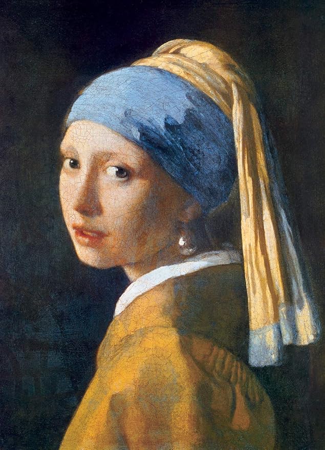 EuroGraphics Girl with A Pearl Earring by Vermeer 1000 Piece Puzzle (6000-5158) , Black