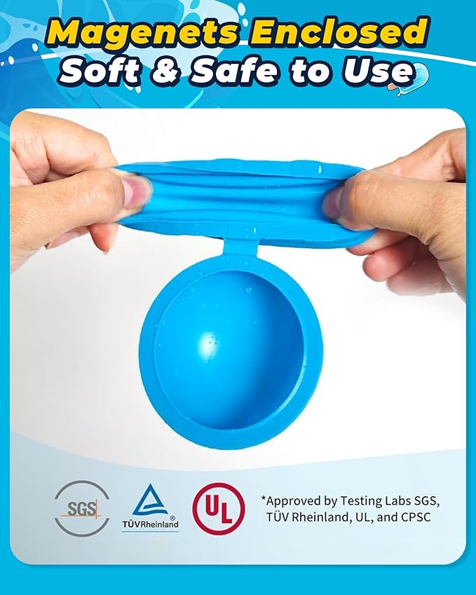 6PCS Reusable Water Balloons - Quick Fill Water Balls Toys For Toddler Age 4-8 - Refillable Self-Sealing Water Splash Bomb For Summer Party Pool Outdoor Beach Toys for kids Age 8-12