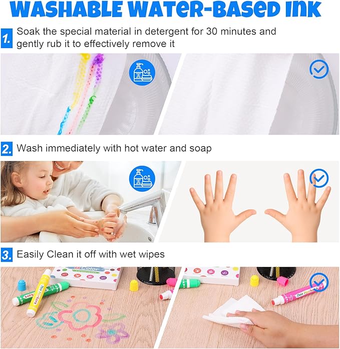 FUMILE 80 Pcs Dot Markers Bulk, 8 Colors Bingo Daubers Bulk for Toddlers,Washable Bingo Markers,Bingo Supplies,Dot Paint for Painting, Drawing Coloring and Art Crafts（10 Boxs）