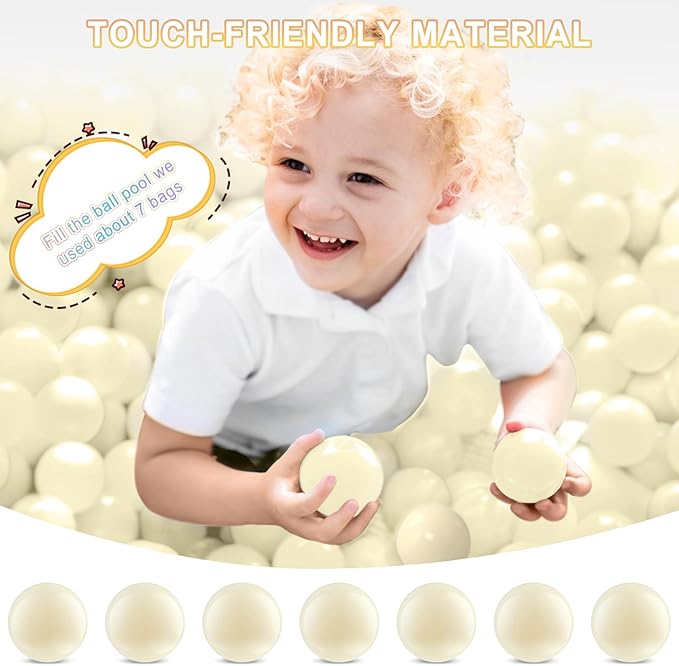 Clear Ball Pit Balls - Crush Proof Plastic Toy Balls for Boys and Girls