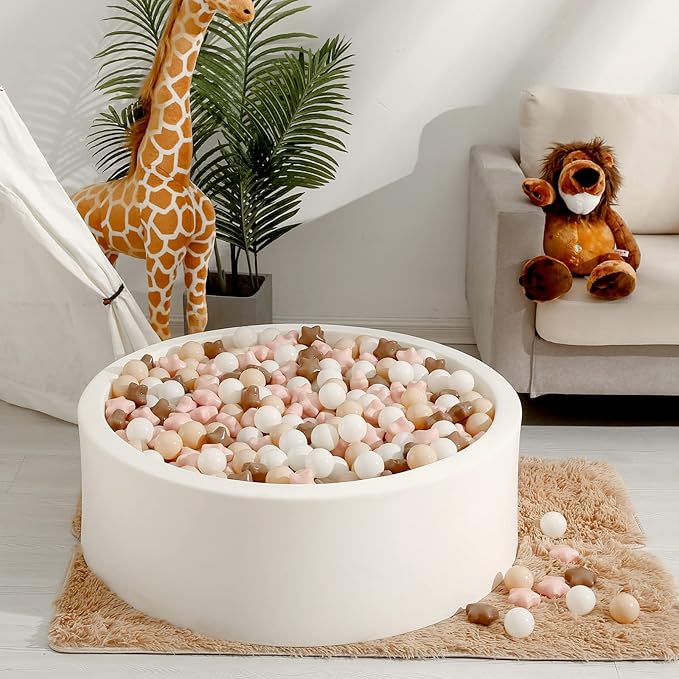 Realhaha Ball Pit Balls 50 100 200 500, Star Shapes for Babies Kids Playpen Plastic Balls for Babies Ball Pool Puppy Playballs