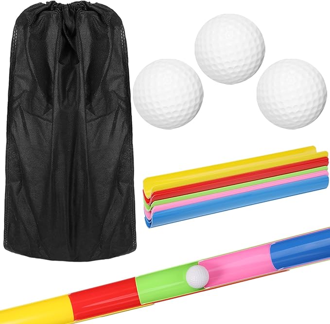 Sratte Team Building Activities Games Teamwork Group Learning Exercise Activities with Half Pipes Golf Balls Storage Bags Teamwork Kit for Adults Teens Field Day Game School Gym Outdoor Sports