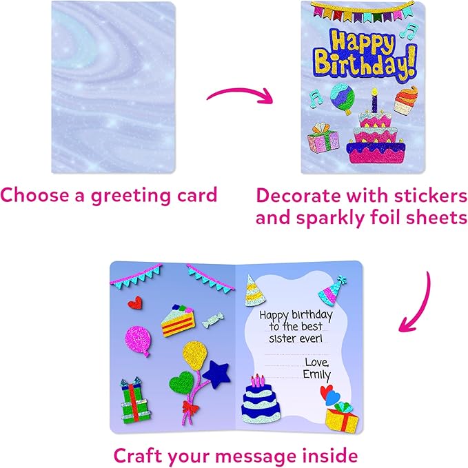 Skillmatics Foil Fun - Card Making Set, No Mess Art for Kids, Craft Kits & Supplies, DIY Creative Activity, Gifts for Girls & Boys Ages 4, 5, 6, 7, 8, 9
