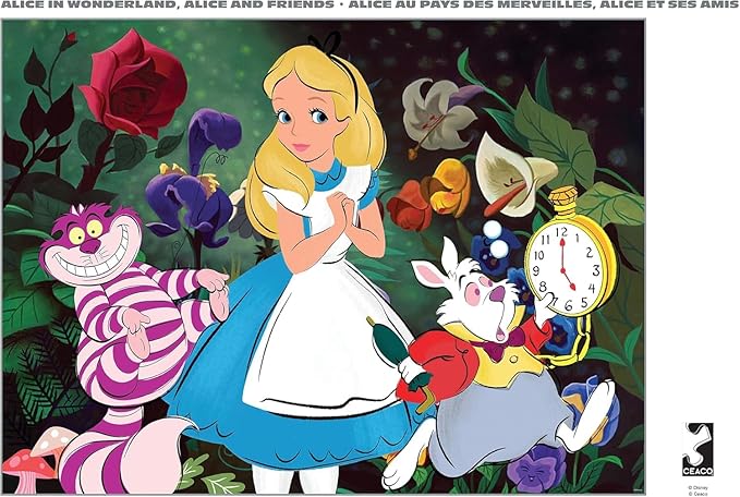 Buffalo Games - Silver Select - Disney - Alice in Wonderland, Alice and Friends - 1000 Piece Jigsaw Puzzle for Adults -Challenging Puzzle Perfect for Game Nights