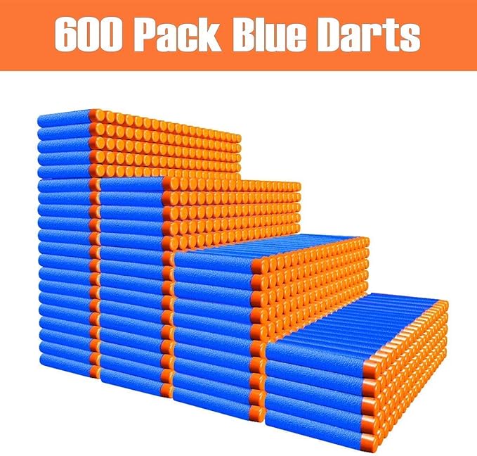 POKONBOY 1200 Pack Refill Darts Compatible with Nerf Guns, Refill Bullet Darts Foam Darts Compatible with Nerf Guns N-Strike Elite Series Blaster Toy Guns Kids