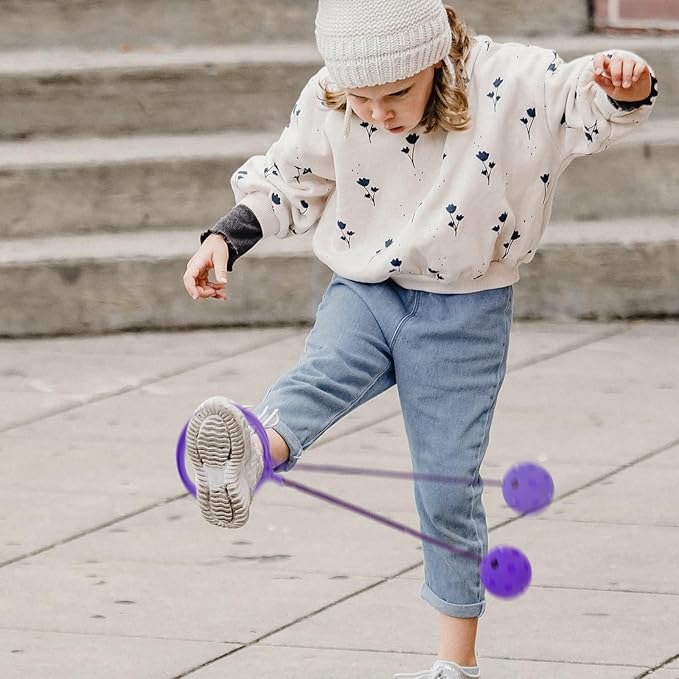 BESPORTBLE Ankle Skip Ball, Jump Ankle Ropes Skip and Jump Sports Swing for Girls Boys Gym Class Home Playground Exercising